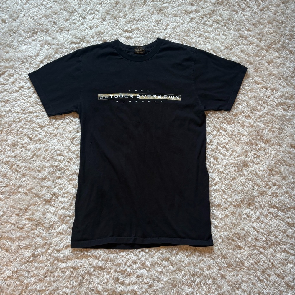 OVO Black Know Yourself T-Shirt. Size S.